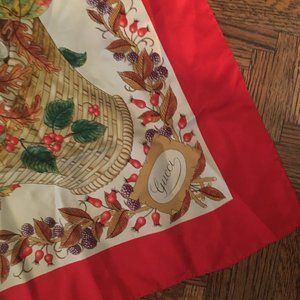 Gucci floral silk scarf Authentic